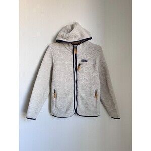 Patagonia Women's Retro Pile Fleece Hoody in Pelican Size SMALL